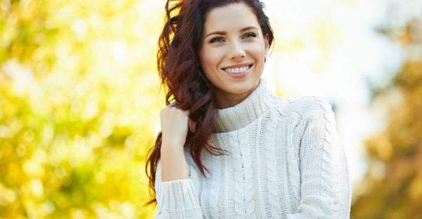 Woman smiling