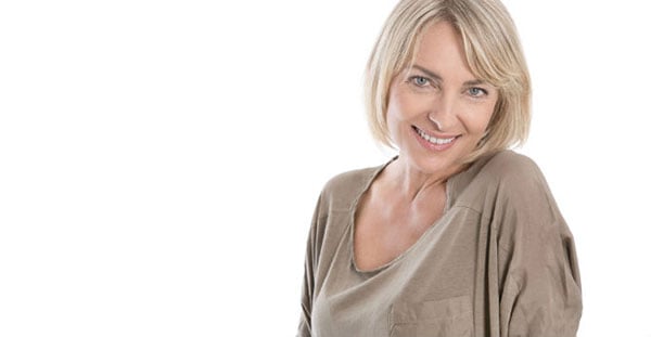Middle aged woman smiling