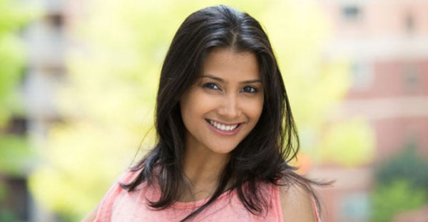 Woman smiling