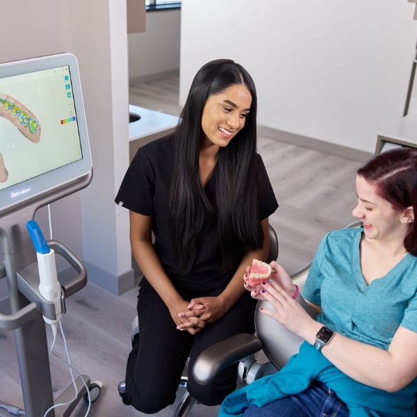 Dr. Stanley with patient